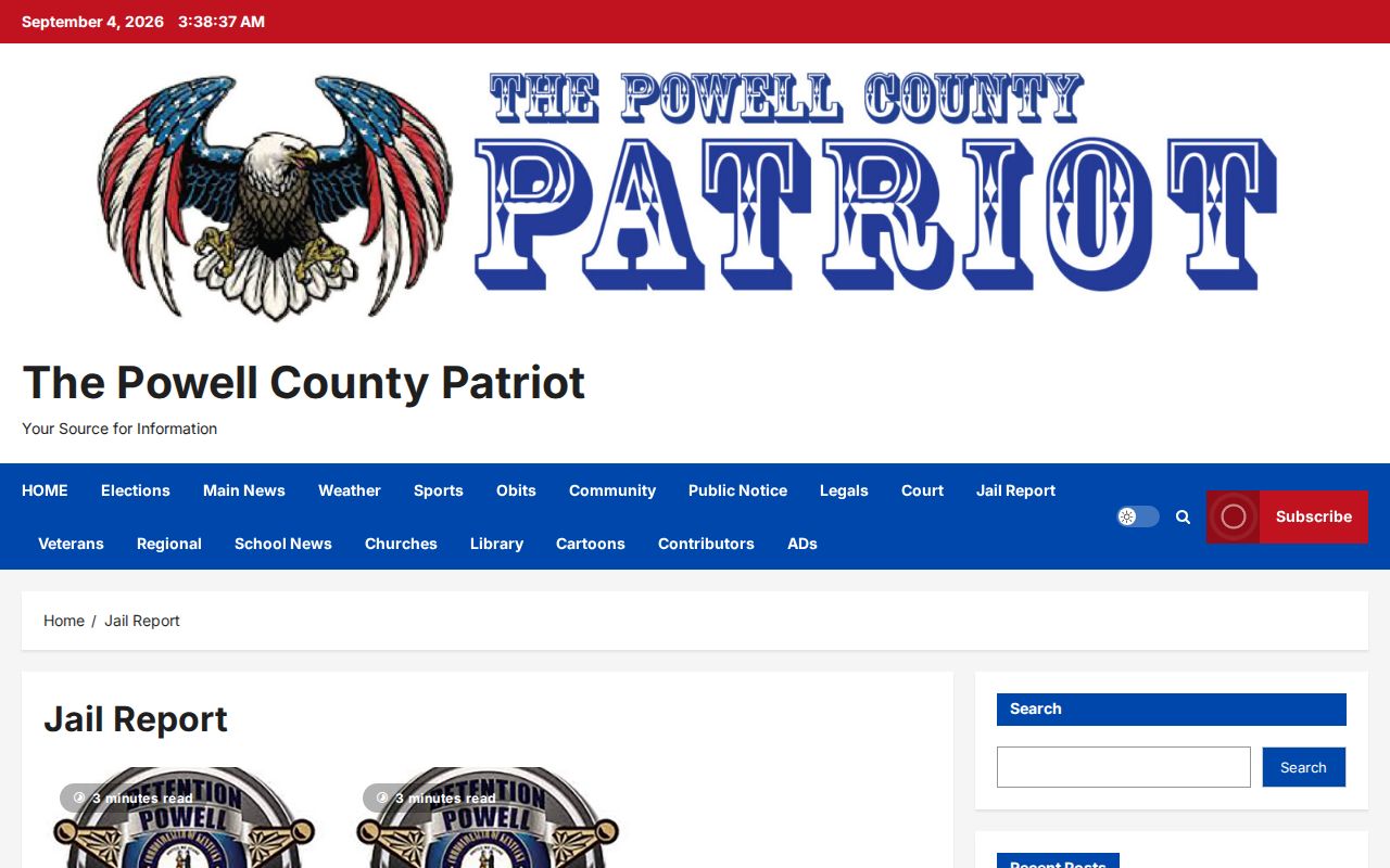 Powell County Patriot Jail Report category archive