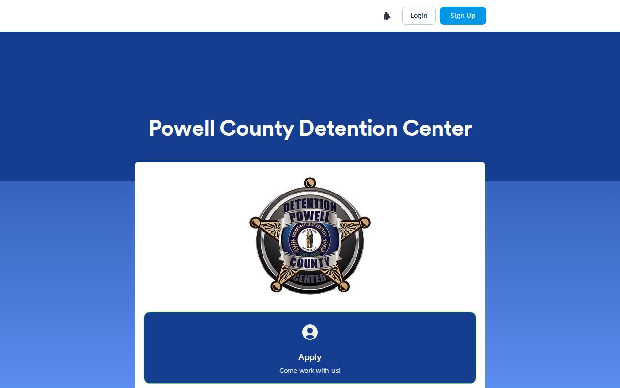 Powell County Detention Center web app resident information screen
