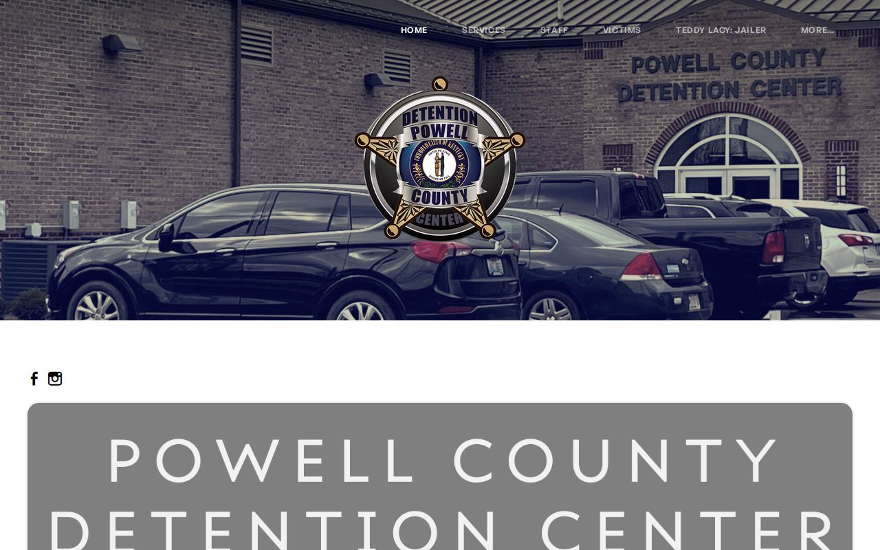 Official Powell County Detention Center website home page